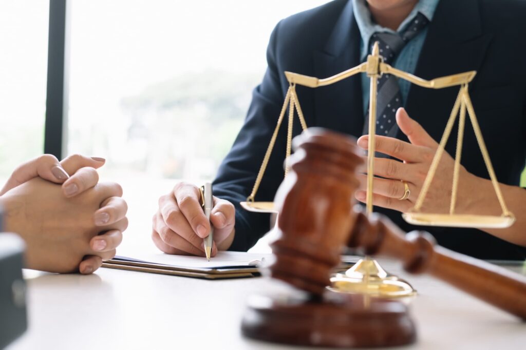 Truck accident victim consulting with a lawyer to understand their legal rights and options in Gwinnett County, GA.