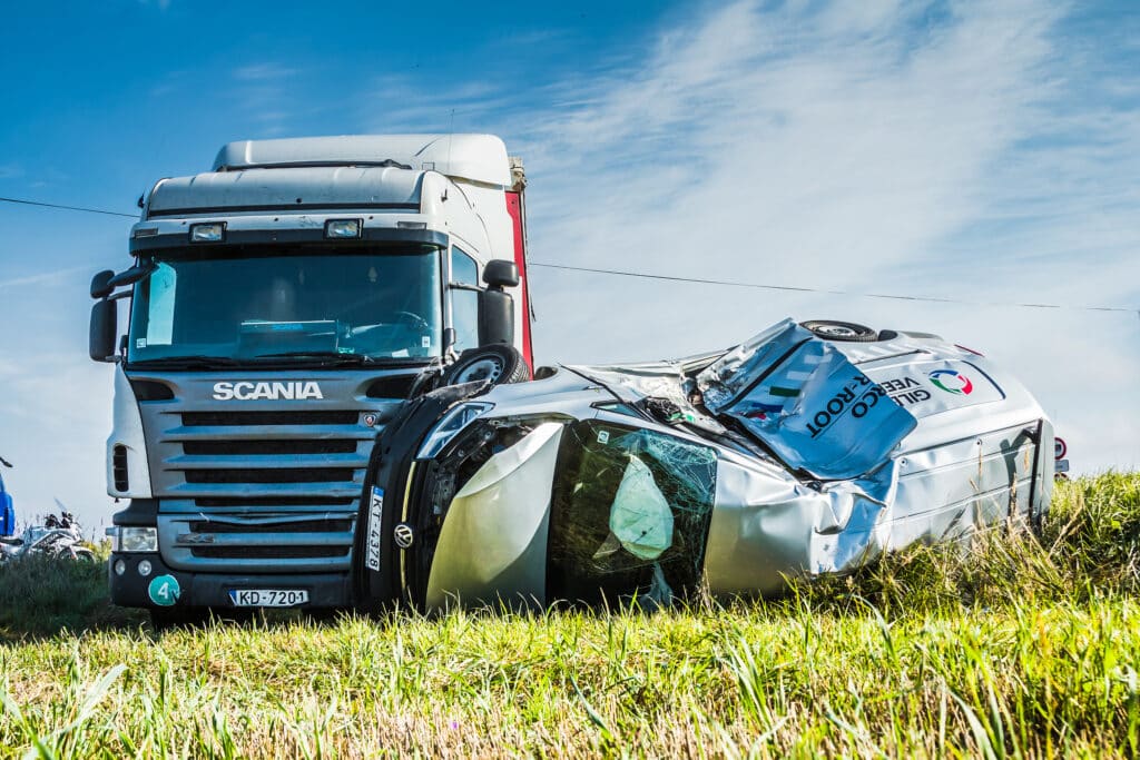 Car Accident On A Road In 20Th Of September 2018, Next To Inchuk