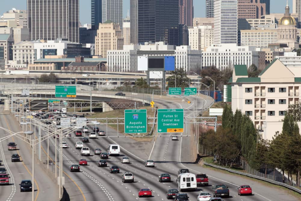 Atlanta highways are often congested with diverse vehicles, raising the risk of accidents.